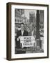 Sargent Shriver and Edward R. Dudley in Times Square with a Sign 'Peace Corps Square'-null-Framed Photo