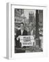 Sargent Shriver and Edward R. Dudley in Times Square with a Sign 'Peace Corps Square'-null-Framed Photo