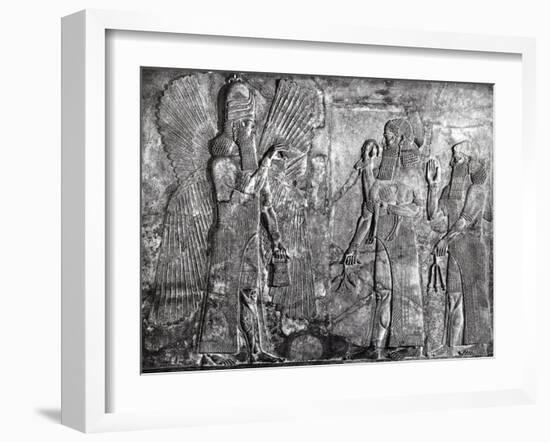 Sargon II Presents Goat to Ahura Mazda-Science Source-Framed Giclee Print