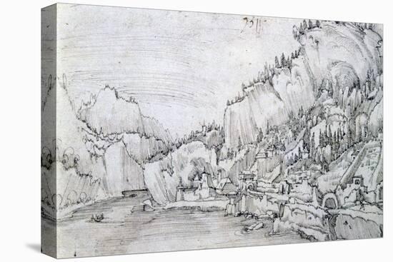 Sarmingstein on the Danube, 16th Century-Albrecht Altdorfer-Stretched Canvas