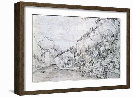 Sarmingstein on the Danube, 16th Century-Albrecht Altdorfer-Framed Giclee Print