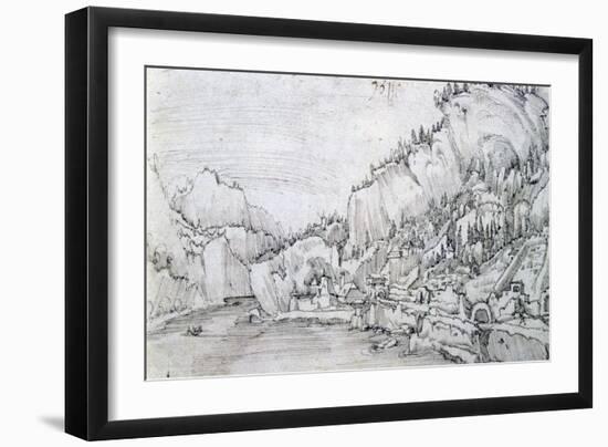 Sarmingstein on the Danube, 16th Century-Albrecht Altdorfer-Framed Giclee Print