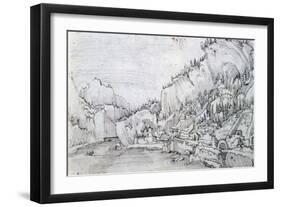 Sarmingstein on the Danube, 16th Century-Albrecht Altdorfer-Framed Giclee Print