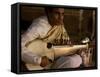 Sarod Player, India-John Henry Claude Wilson-Framed Stretched Canvas