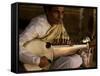 Sarod Player, India-John Henry Claude Wilson-Framed Stretched Canvas