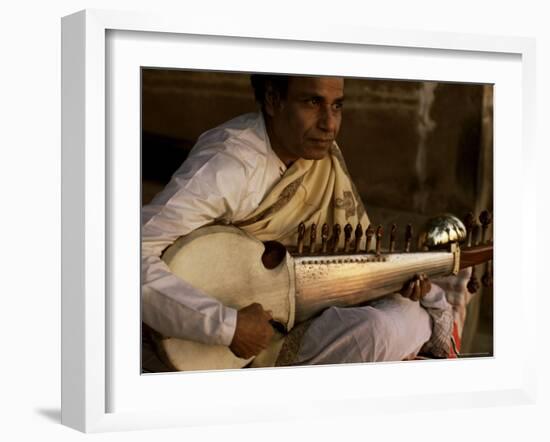 Sarod Player, India-John Henry Claude Wilson-Framed Photographic Print