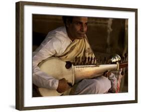 Sarod Player, India-John Henry Claude Wilson-Framed Photographic Print