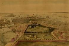 Bird's Eye View of Boston-Sarony & Major-Framed Premium Giclee Print
