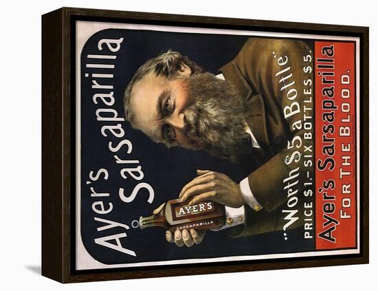 Sarsaparilla Ad, 1895-null-Framed Stretched Canvas