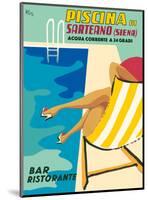 Sarteano Swimming Pool Resort - Siena, Italy - Bar Restaurant (Ristorante)-Athoy-Mounted Art Print