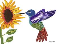 The Sunflower And The Hummingbird-Sartoris ART-Giclee Print