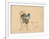 Saruhiki to Inu-Shibata Zeshin-Framed Giclee Print