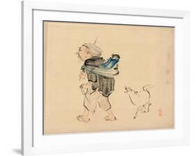 Saruhiki to Inu-Shibata Zeshin-Framed Giclee Print