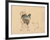 Saruhiki to Inu-Shibata Zeshin-Framed Giclee Print