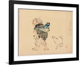 Saruhiki to Inu-Shibata Zeshin-Framed Giclee Print