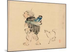 Saruhiki to Inu-Shibata Zeshin-Mounted Giclee Print