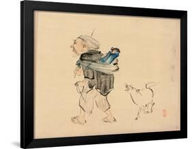 Saruhiki to Inu-Shibata Zeshin-Framed Giclee Print