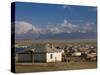 Sary Tash with Mountains in the Background, Kyrgyzstan, Central Asia-Michael Runkel-Stretched Canvas