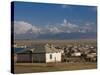 Sary Tash with Mountains in the Background, Kyrgyzstan, Central Asia-Michael Runkel-Stretched Canvas