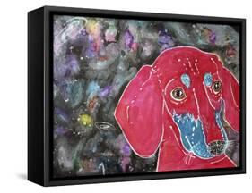 Sasha the Dachshund-Lauren Moss-Framed Stretched Canvas