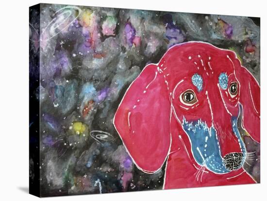 Sasha the Dachshund-Lauren Moss-Stretched Canvas