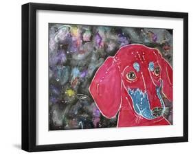 Sasha the Dachshund-Lauren Moss-Framed Giclee Print