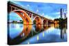 Saskatoon known as Bridge City-null-Stretched Canvas