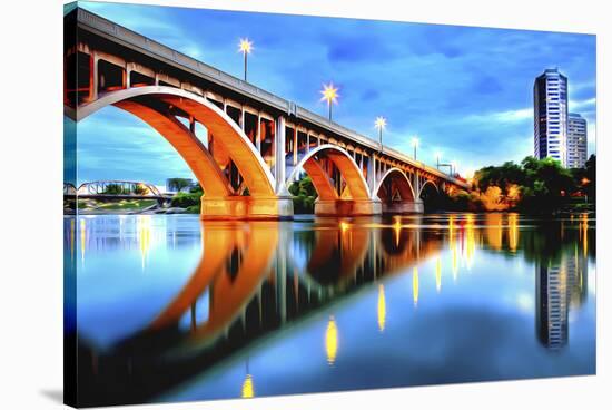 Saskatoon known as Bridge City-null-Stretched Canvas