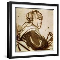 Saskia, 1633-1634-Rembrandt van Rijn-Framed Premium Giclee Print