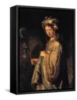 Saskia as Flora, 1634-Rembrandt van Rijn-Framed Stretched Canvas