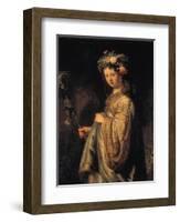 Saskia as Flora, 1634-Rembrandt van Rijn-Framed Giclee Print