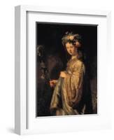 Saskia as Flora, 1634-Rembrandt van Rijn-Framed Giclee Print