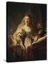 Saskia as Minerva-Rembrandt van Rijn-Stretched Canvas