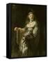 Saskia van Uylenburgh in Arcadian Costume, 1635-Rembrandt van Rijn-Framed Stretched Canvas