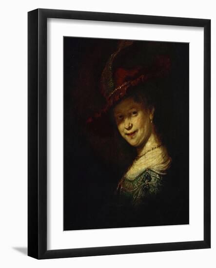 Saskia Van Uylenburgh (Rembrandt's Wife Whom He Married in 1634)-Rembrandt van Rijn-Framed Giclee Print