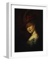 Saskia Van Uylenburgh (Rembrandt's Wife Whom He Married in 1634)-Rembrandt van Rijn-Framed Giclee Print