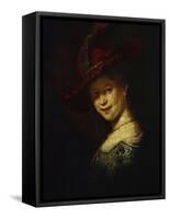 Saskia Van Uylenburgh (Rembrandt's Wife Whom He Married in 1634)-Rembrandt van Rijn-Framed Stretched Canvas