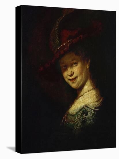 Saskia Van Uylenburgh (Rembrandt's Wife Whom He Married in 1634)-Rembrandt van Rijn-Stretched Canvas