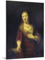 Saskia with a Red Flower, 1641-Rembrandt van Rijn-Mounted Giclee Print