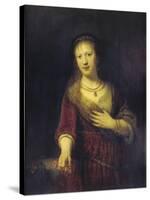 Saskia with a Red Flower, 1641-Rembrandt van Rijn-Stretched Canvas