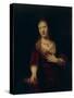 Saskia With a Red Flower-Rembrandt van Rijn-Stretched Canvas