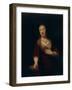 Saskia With a Red Flower-Rembrandt van Rijn-Framed Giclee Print