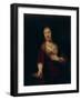 Saskia With a Red Flower-Rembrandt van Rijn-Framed Giclee Print