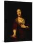 Saskia with a Red Flower-Rembrandt van Rijn-Stretched Canvas