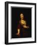 Saskia with a Red Flower-Rembrandt van Rijn-Framed Giclee Print