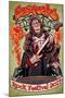 Sasquatch Guitar Player-FlyLand Designs-Mounted Giclee Print