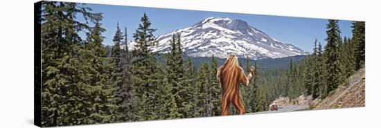 Sasquatch Hitchhiking, Oregon, USA-null-Stretched Canvas