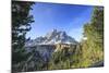 Sass de Putia in background enriched by green woods. Passo delle Erbe. Puez Odle South Tyrol Dolomi-ClickAlps-Mounted Photographic Print