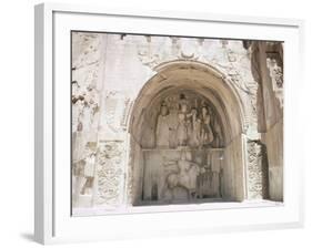 Sassanid Carvings Showing Khasrow II, Dating from the 4th Century AD, Tagh-E-Bostan, Iran-Peter Higgins-Framed Photographic Print