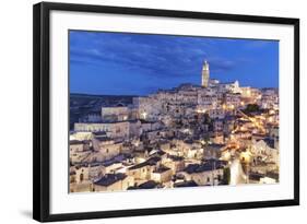 Sasso Barisano and Cathedral, UNESCO World Heritage Site, Matera, Basilicata, Puglia, Italy, Europe-Markus Lange-Framed Photographic Print